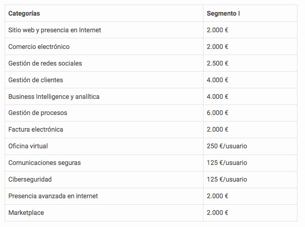 segmento I categoria